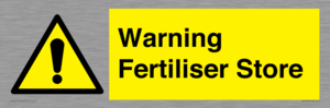 Warning Fertiliser Store